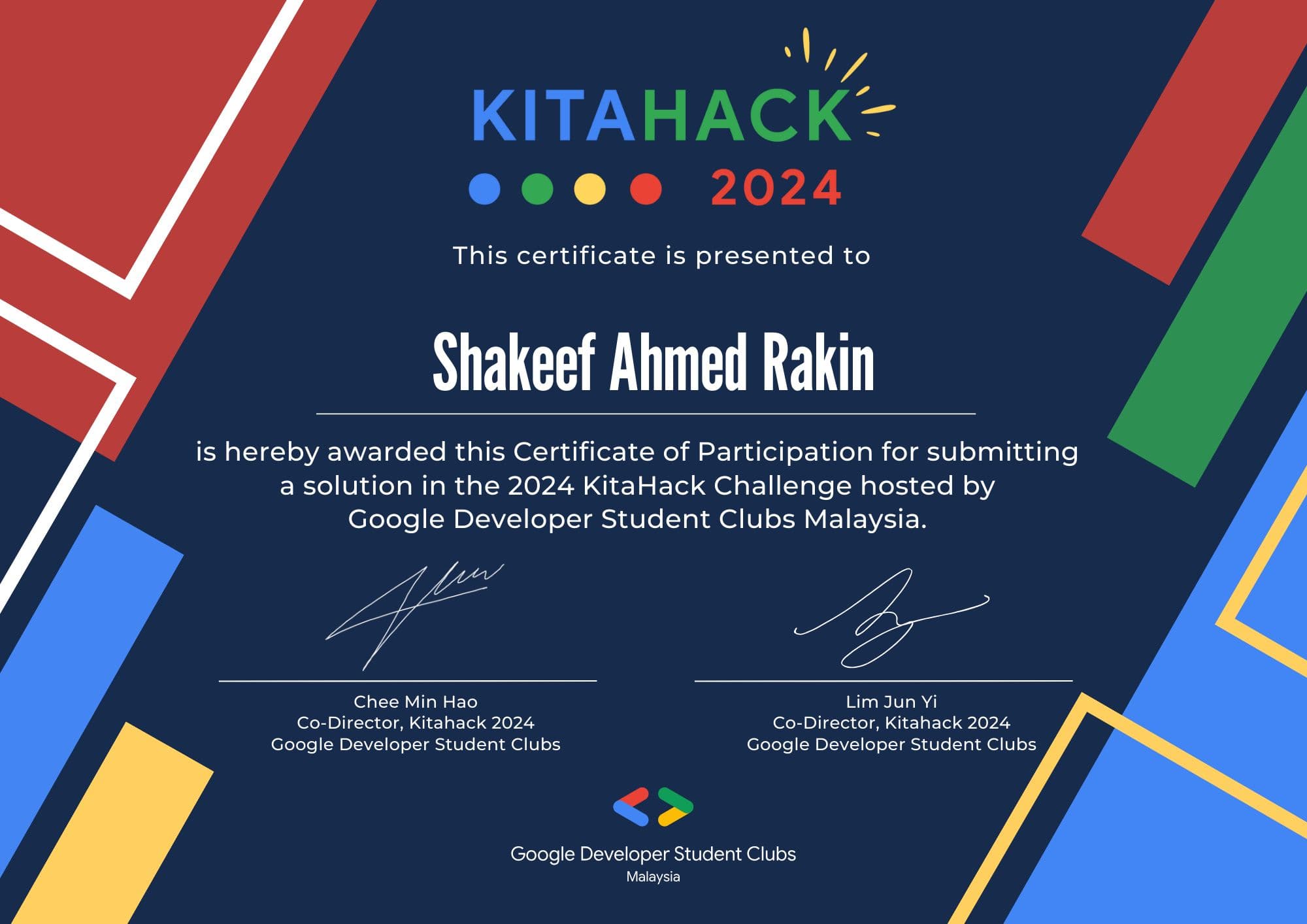 Participatory Award at Kitahack 2024