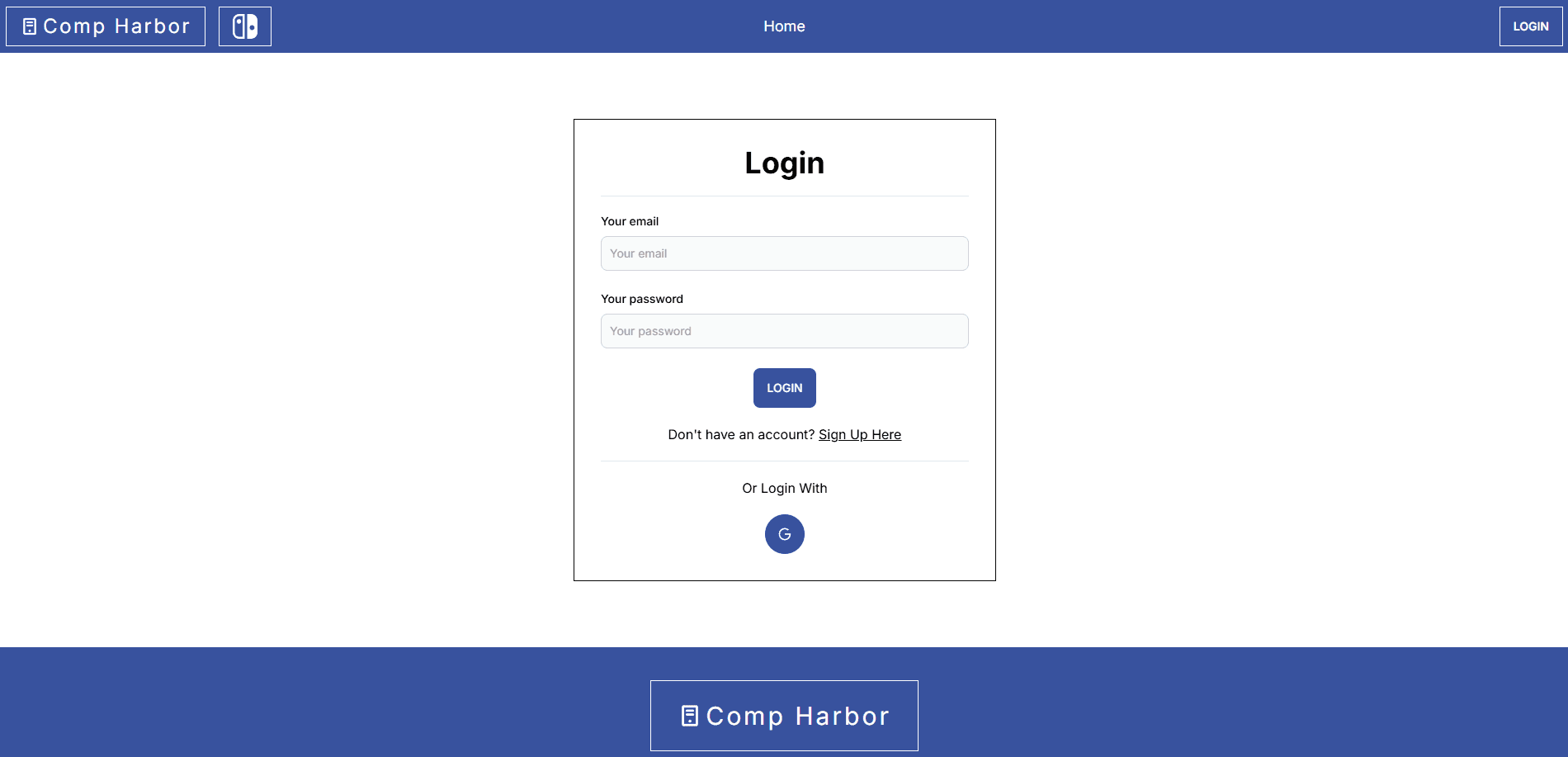 Computer Harbor - Login System